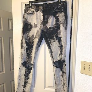 MNML streetwear distressed slim jeans size 33